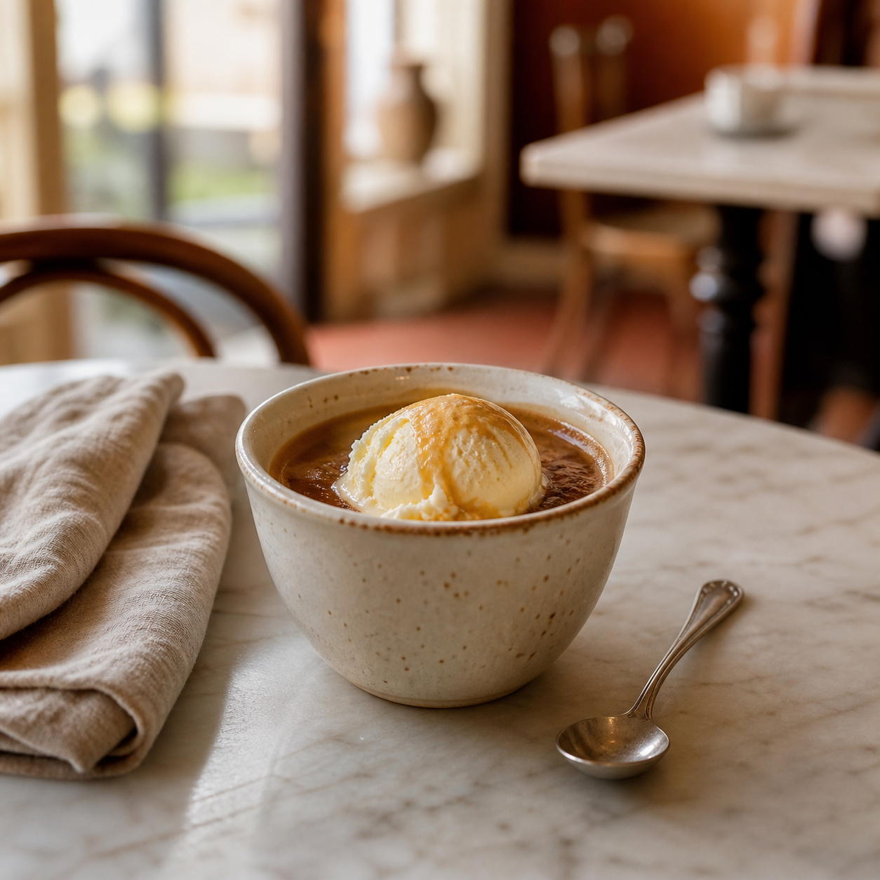 Affogato mit Vanilleeis und Espresso